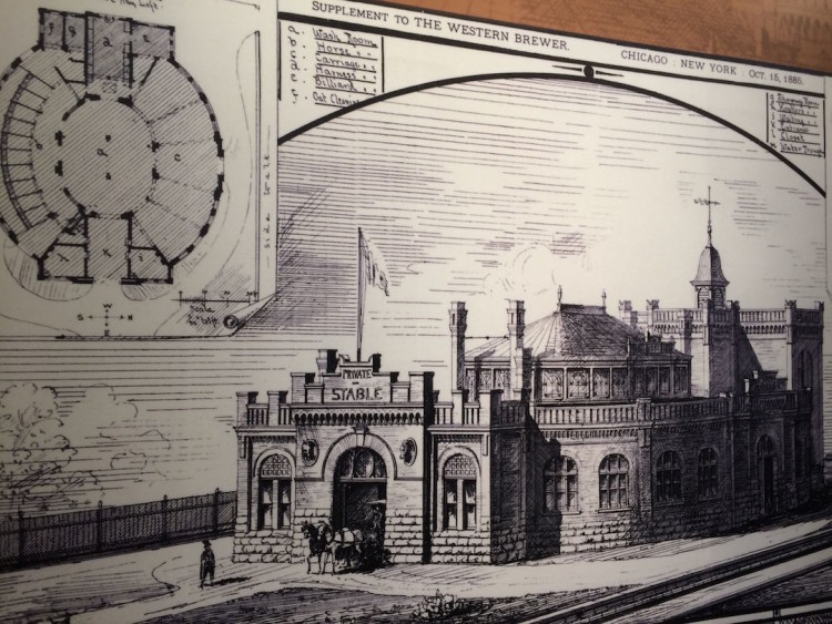 百威酒廠早期的一張設計草圖