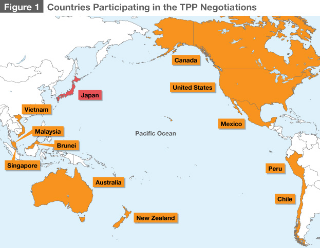 TPP的十二個成員國