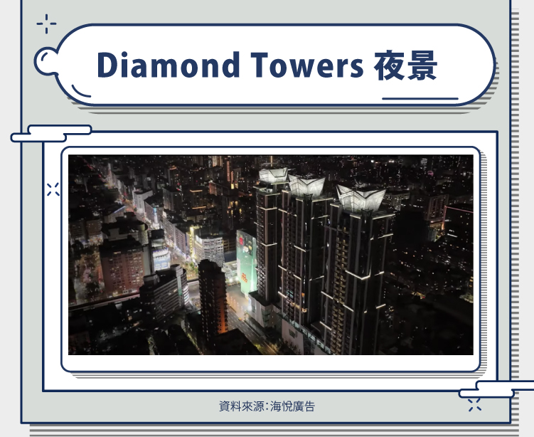 Diamond Towers 夜景