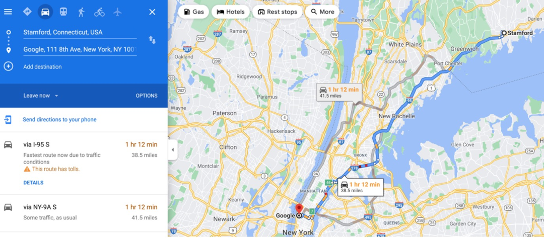 從康乃狄克州到 Google 紐約總部辦公室車程僅一小時，但會遭受大幅減薪