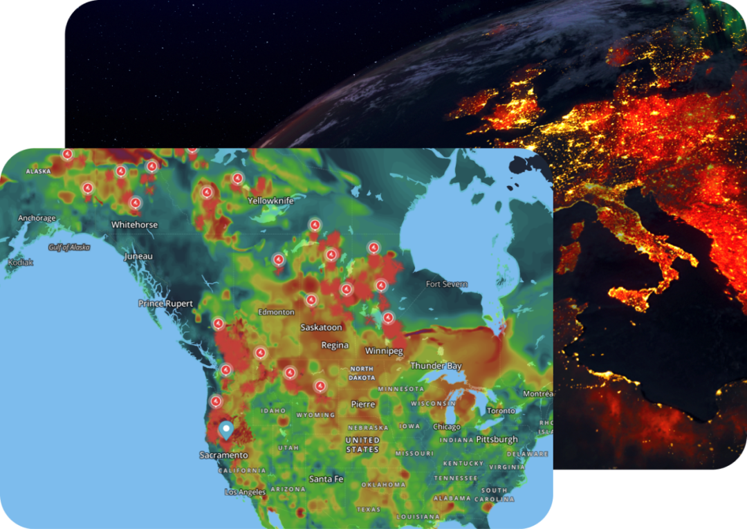 通過收集感測器資訊、衛星圖像和當地群眾報告，Wildfire Tracker 能夠產生即時火災地圖並提供空氣品質數據