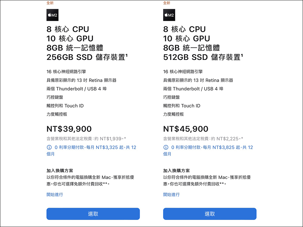 M2 MacBook Pro售價