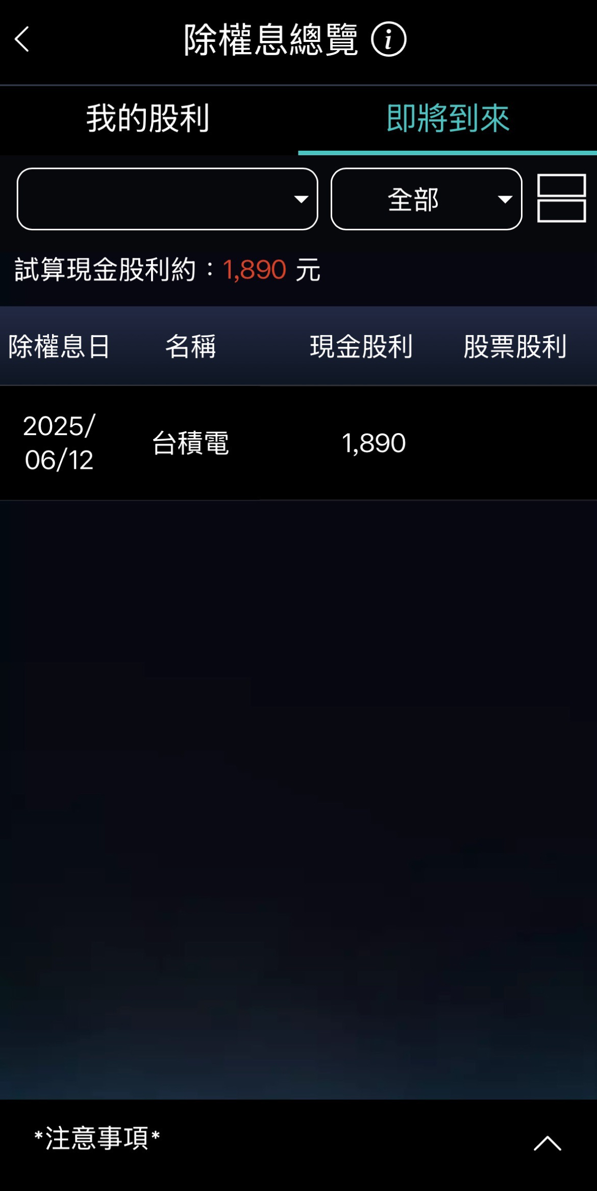 股息再投入 除權息總覽