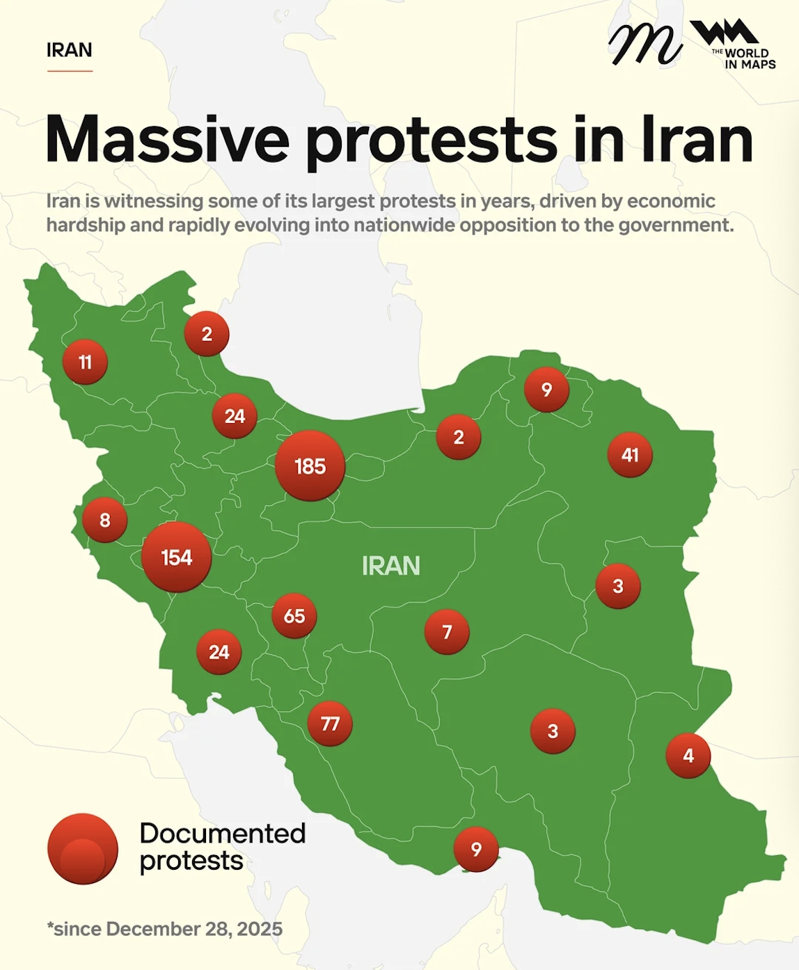 伊朗抗議地圖 伊朗抗議地圖