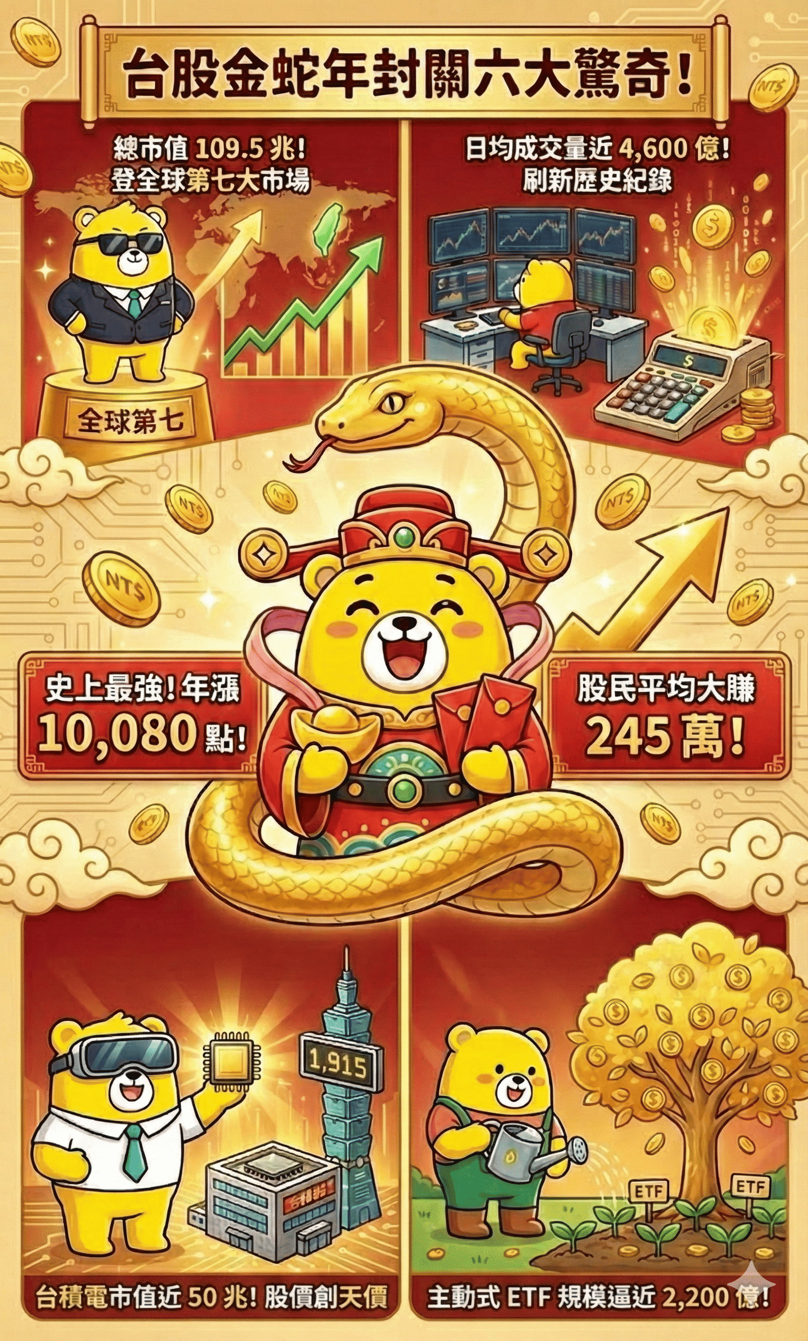 台股 金蛇年 封關