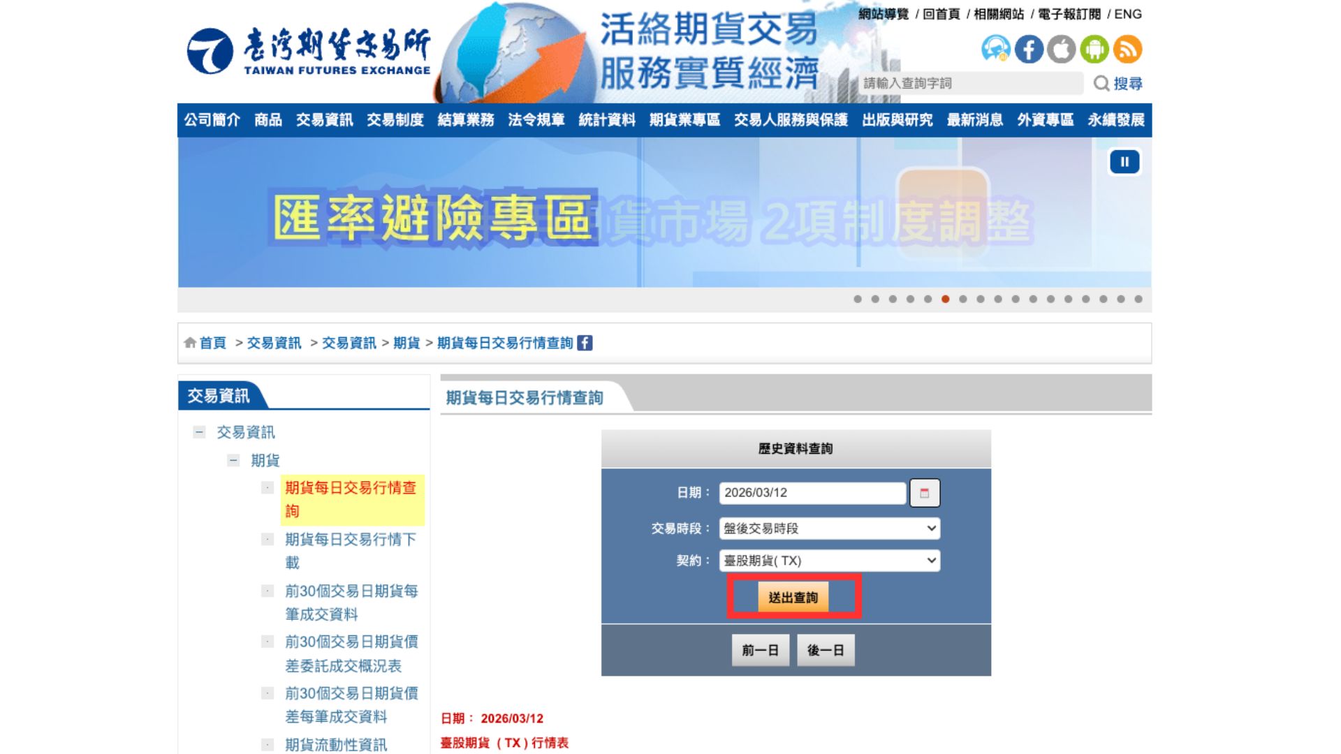 台灣期貨交易所（TAIFEX）