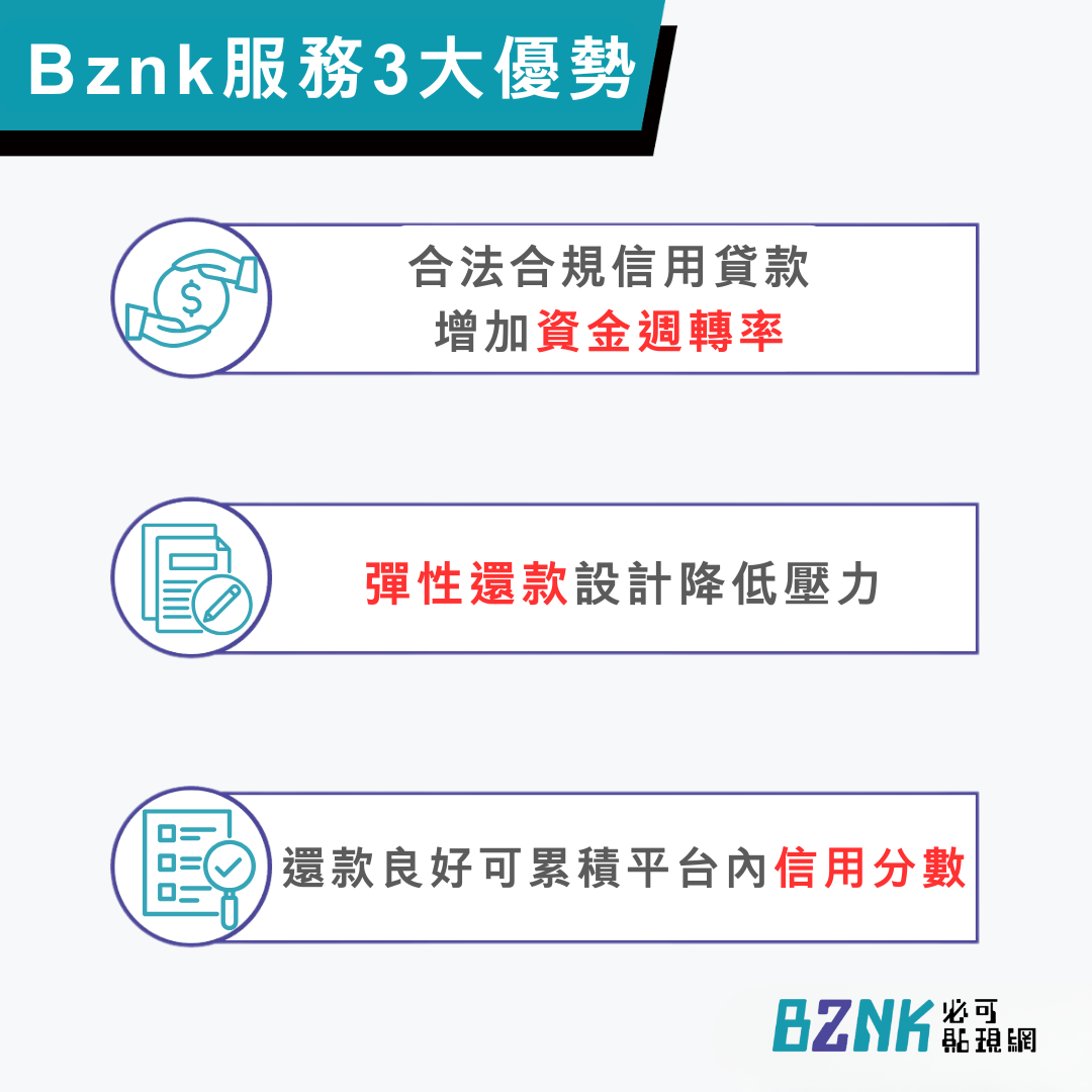 Bznk服務3大優勢