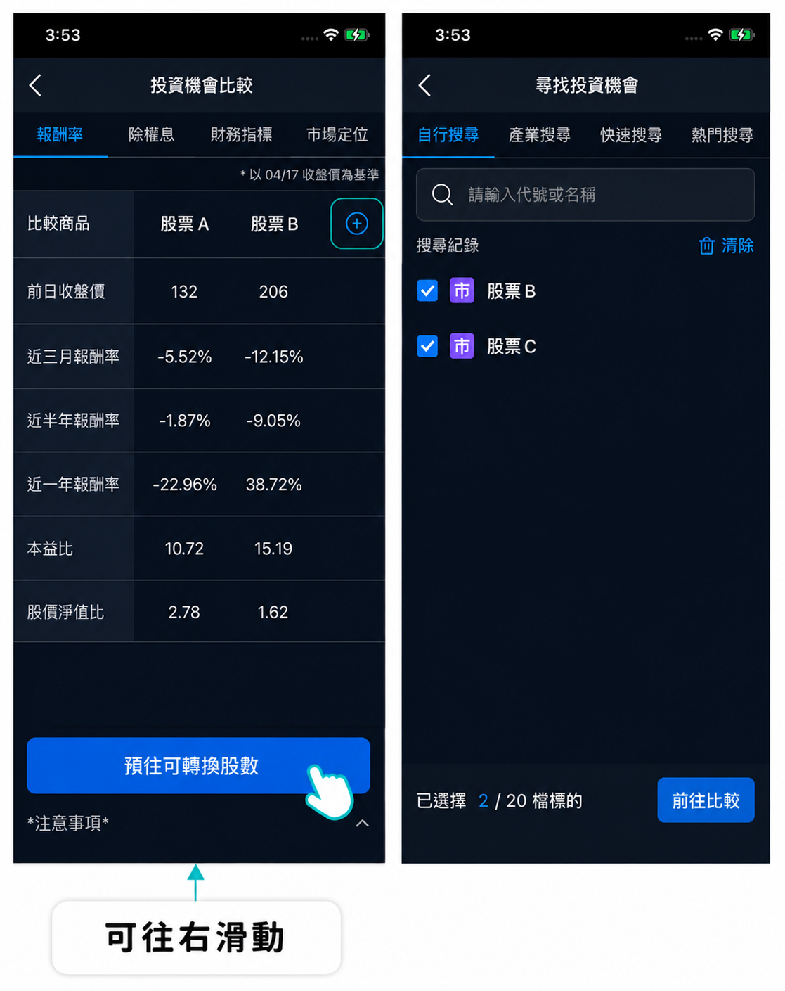 換股試算