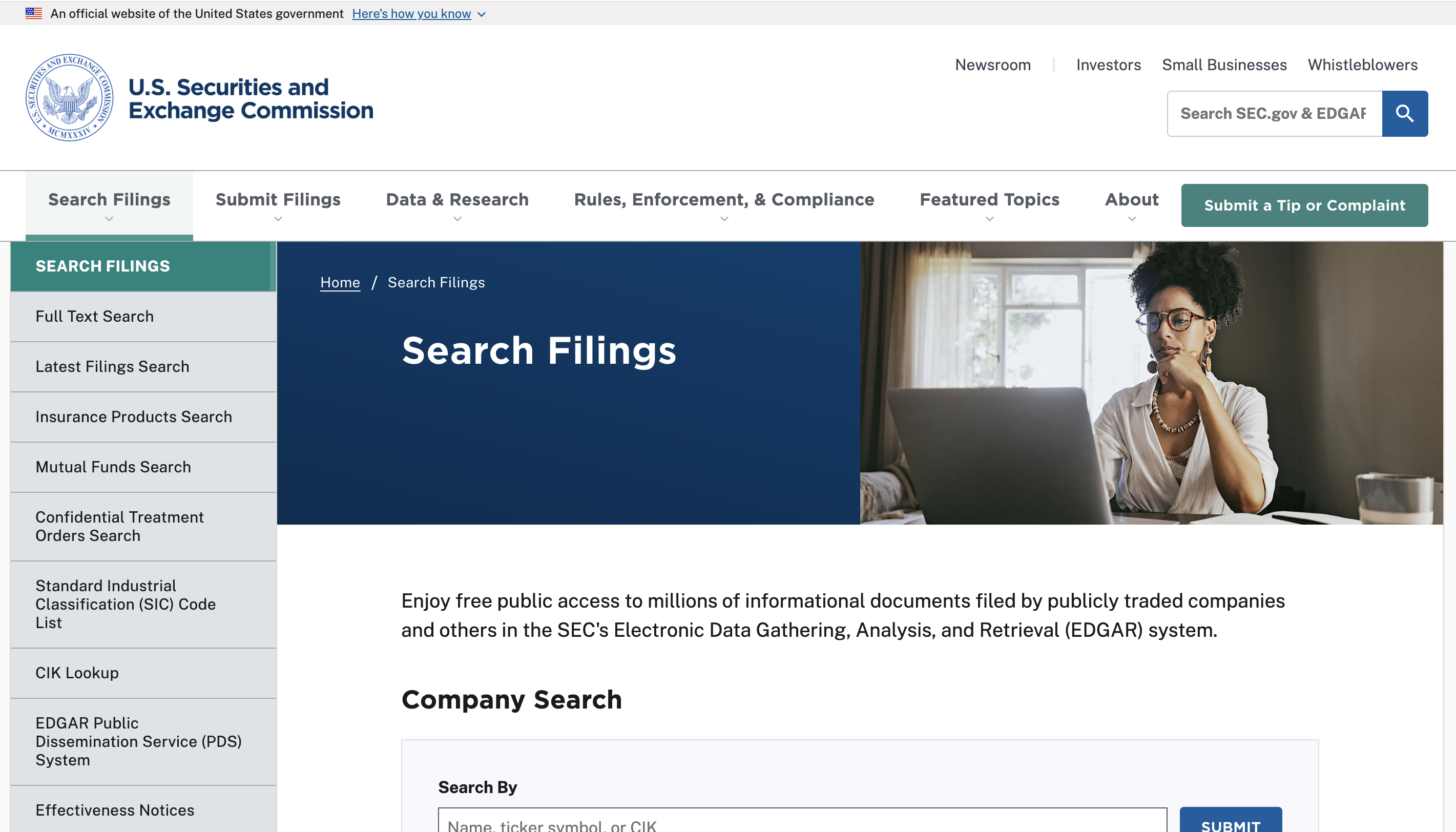 SEC EDGAR 資料庫首頁 SEC EDGAR 資料庫首頁