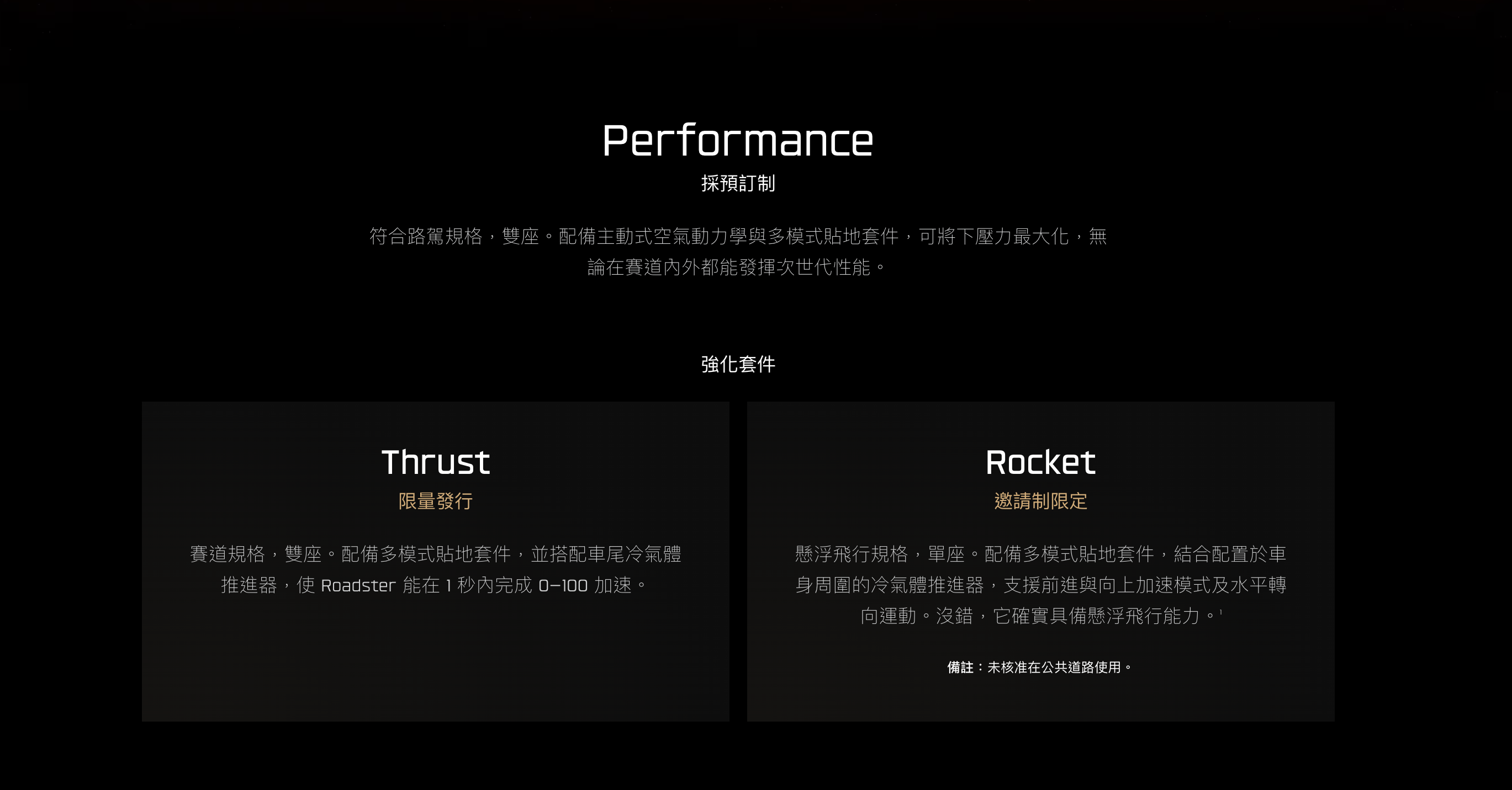 Roadster 購買方案 Roadster 購買方案